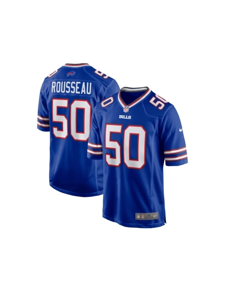 Mens Buffalo Bills Gregory Rousseau Royal Game Player Jersey