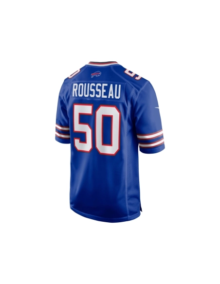 Mens Buffalo Bills Gregory Rousseau Royal Game Player Jersey