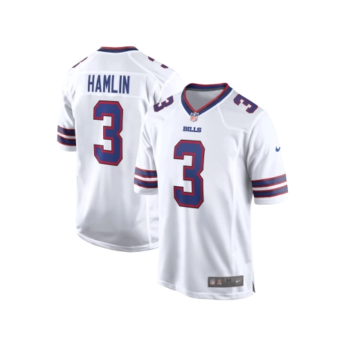 Mens Buffalo Bills Damar Hamlin White Game Jersey