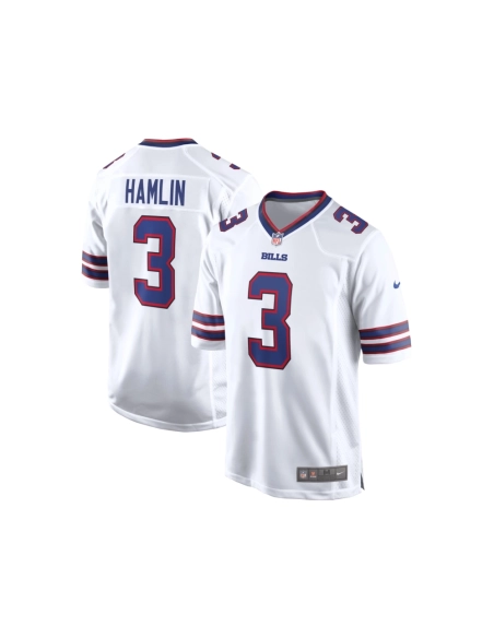 Mens Buffalo Bills Damar Hamlin White Game Jersey