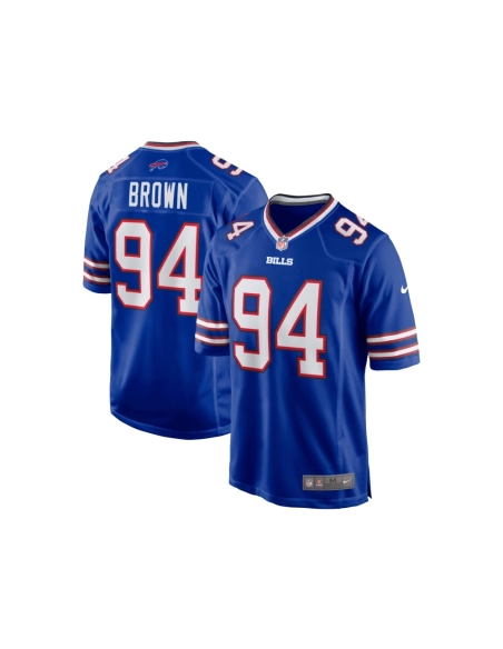 Mens Buffalo Bills Andrew Brown Royal Game Jersey