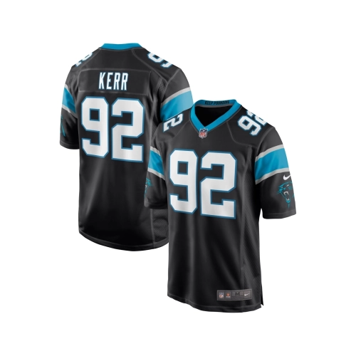 Mens Carolina Panthers Zach Kerr Black Game Jersey