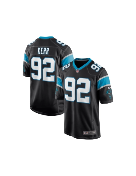 Mens Carolina Panthers Zach Kerr Black Game Jersey