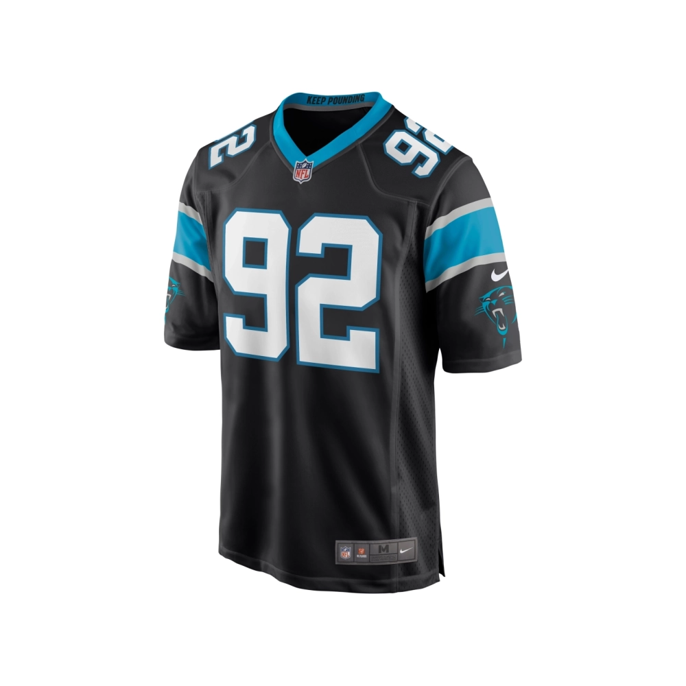 Mens Carolina Panthers Zach Kerr Black Game Jersey