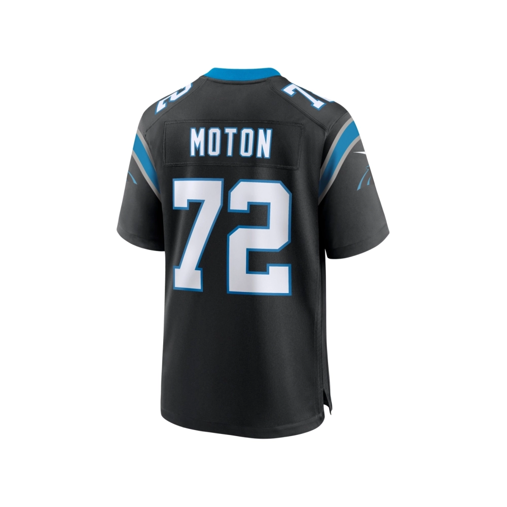 Mens Carolina Panthers Taylor Moton Black Team Game Jersey