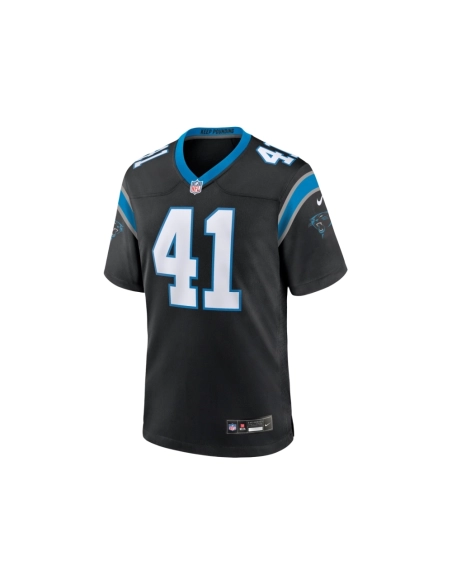 Mens Carolina Panthers Spencer Brown Black Team Game Jersey