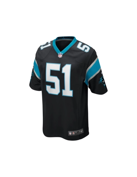 Mens Carolina Panthers Sam Mills Black Game Retired Player Jersey
