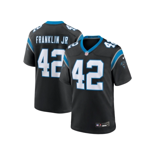 Mens Carolina Panthers Sam Franklin Jr. Black Team Game Jersey