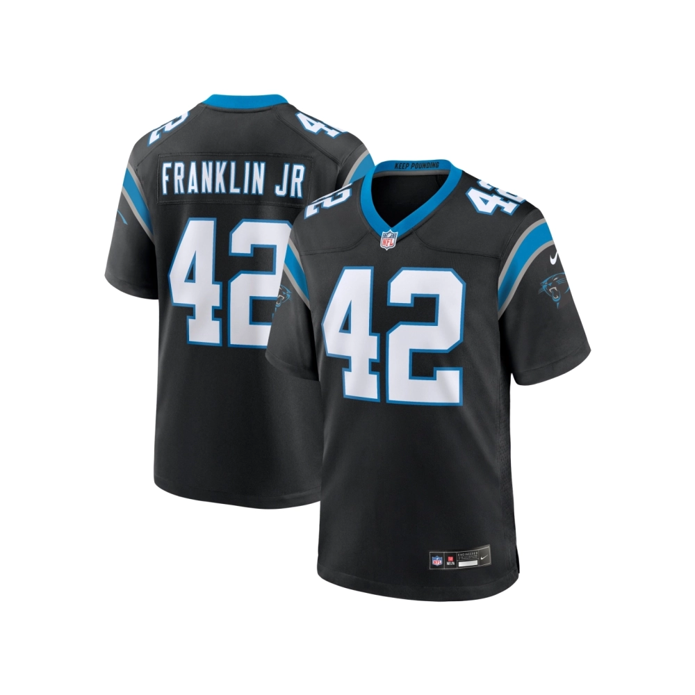 Mens Carolina Panthers Sam Franklin Jr. Black Team Game Jersey