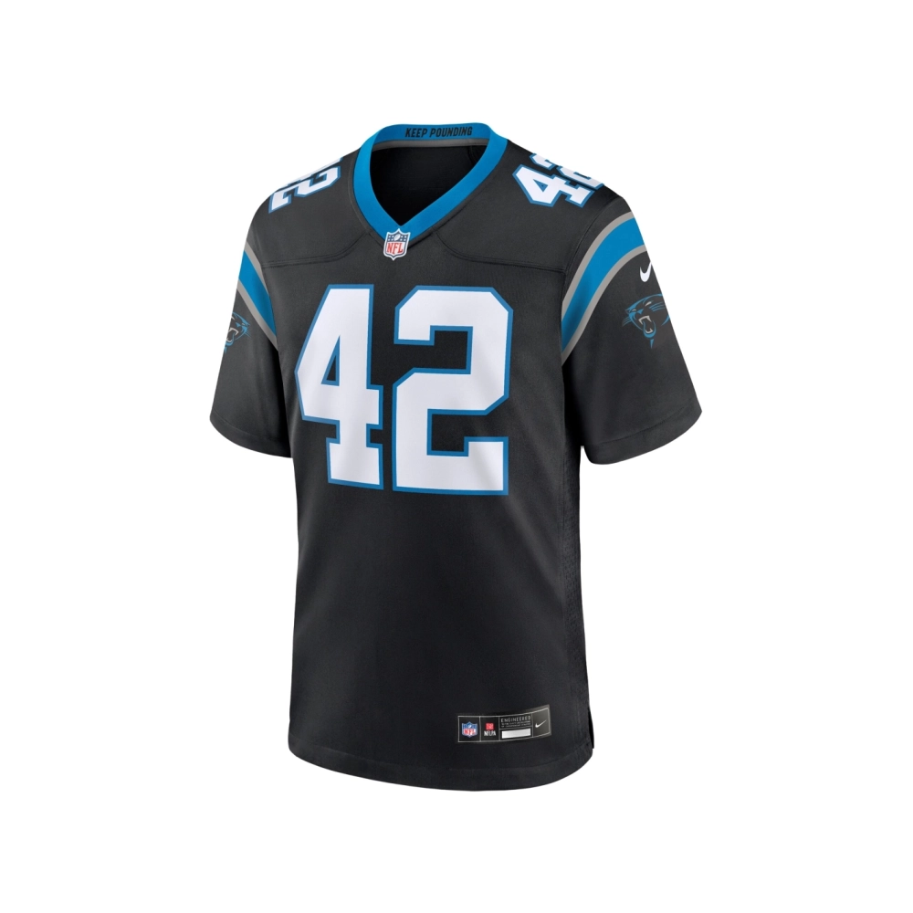 Mens Carolina Panthers Sam Franklin Jr. Black Team Game Jersey