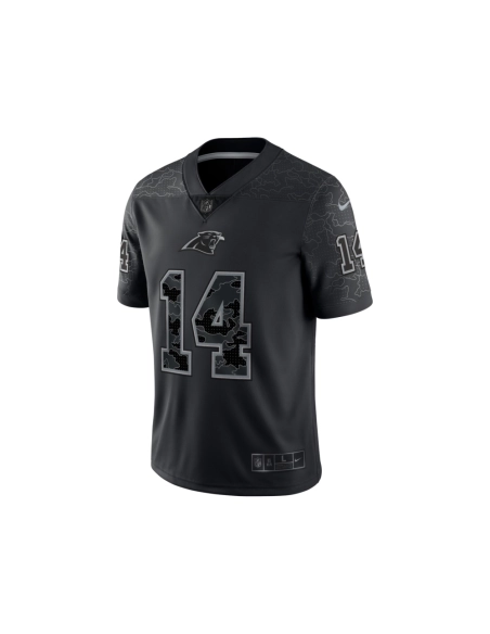 Mens Carolina Panthers Sam Darnold Black RFLCTV Limited Jersey