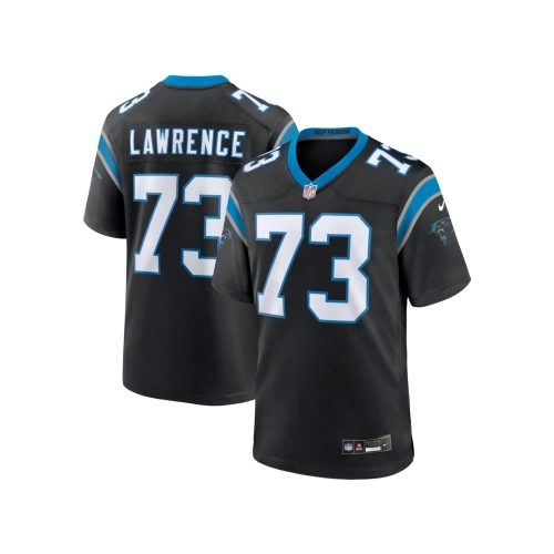 Mens Carolina Panthers Rashard Lawrence Black Game Jersey