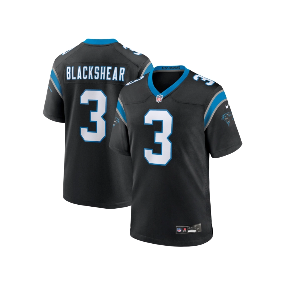 Mens Carolina Panthers Raheem Blackshear Black Team Game Jersey