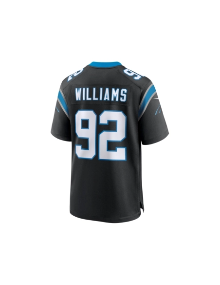 Mens Carolina Panthers Raequan Williams Black Team Game Jersey