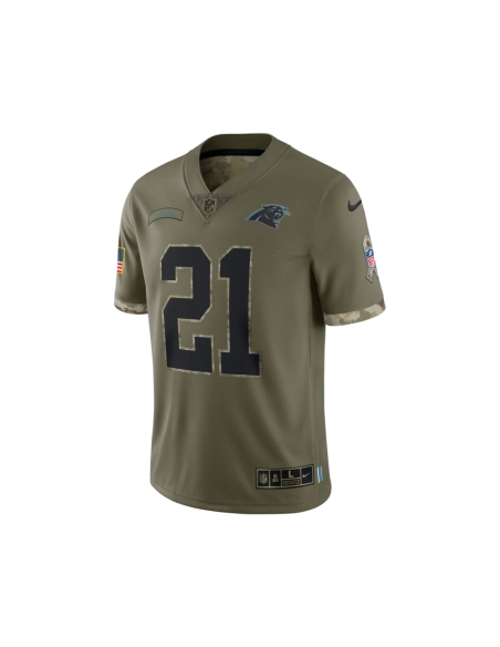 Mens Carolina Panthers Olive 2022 Salute To Service Limited Jersey