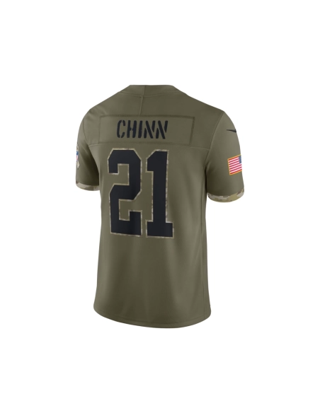 Mens Carolina Panthers Olive 2022 Salute To Service Limited Jersey