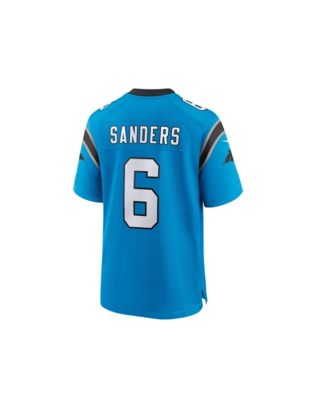 Mens Carolina Panthers Miles Sanders Blue Team Game Jersey