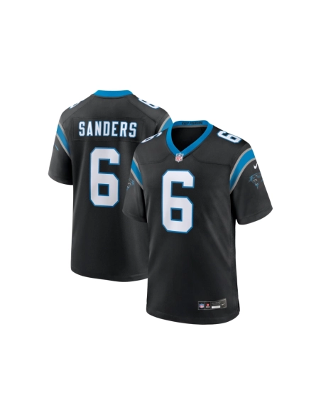 Mens Carolina Panthers Miles Sanders Black Team Game Jersey