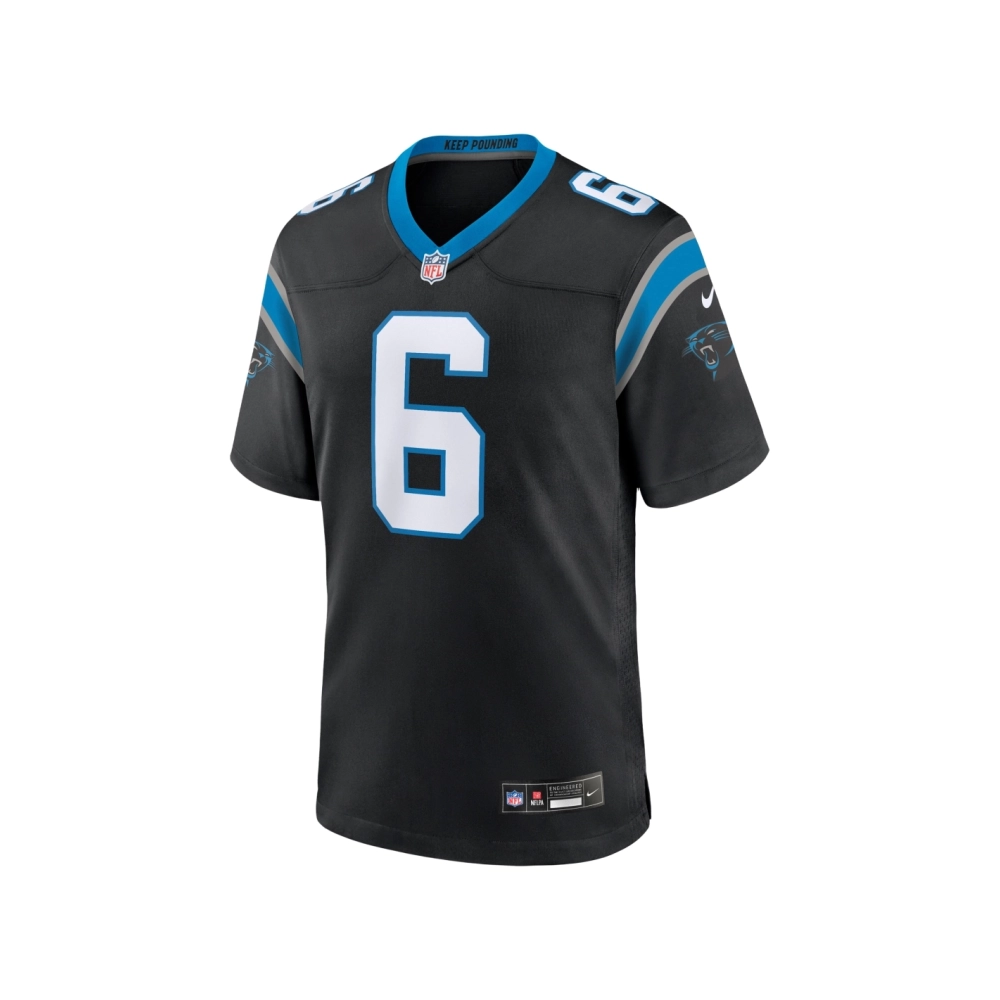 Mens Carolina Panthers Miles Sanders Black Game Player Jersey