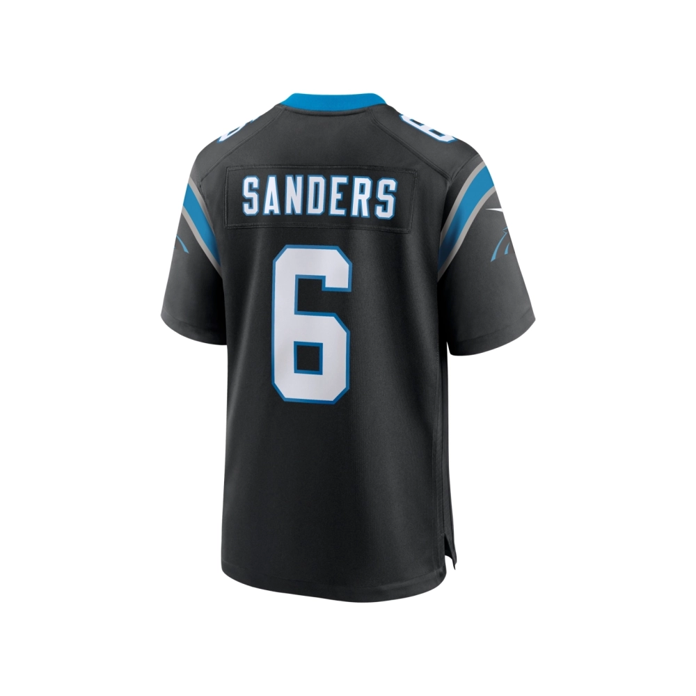 Mens Carolina Panthers Miles Sanders Black Game Player Jersey