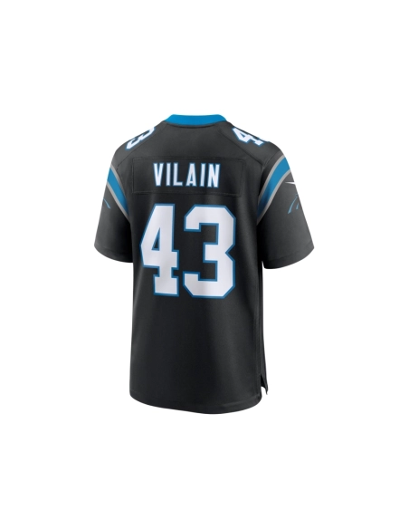 Mens Carolina Panthers Luiji Vilain Black Game Jersey