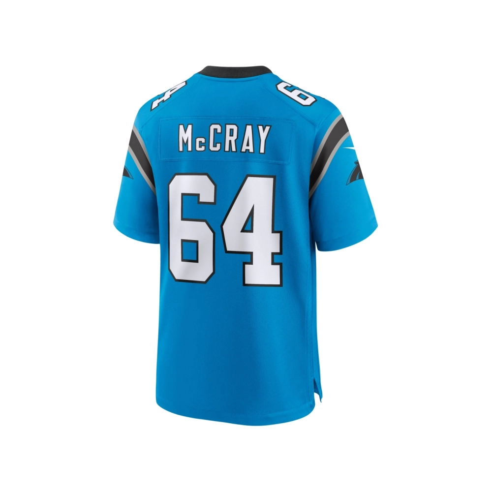 Mens Carolina Panthers Justin McCray Blue Alternate Game Jersey