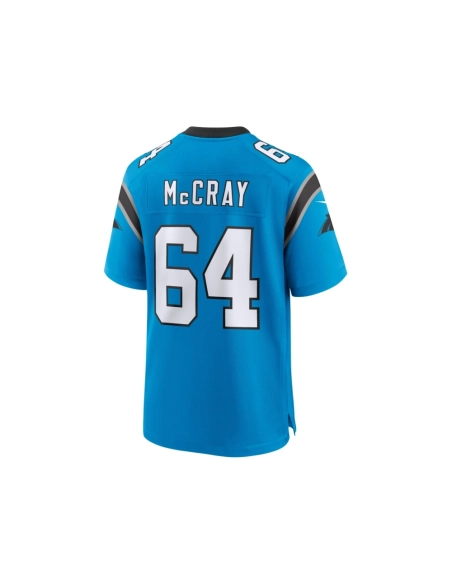 Mens Carolina Panthers Justin McCray Blue Alternate Game Jersey