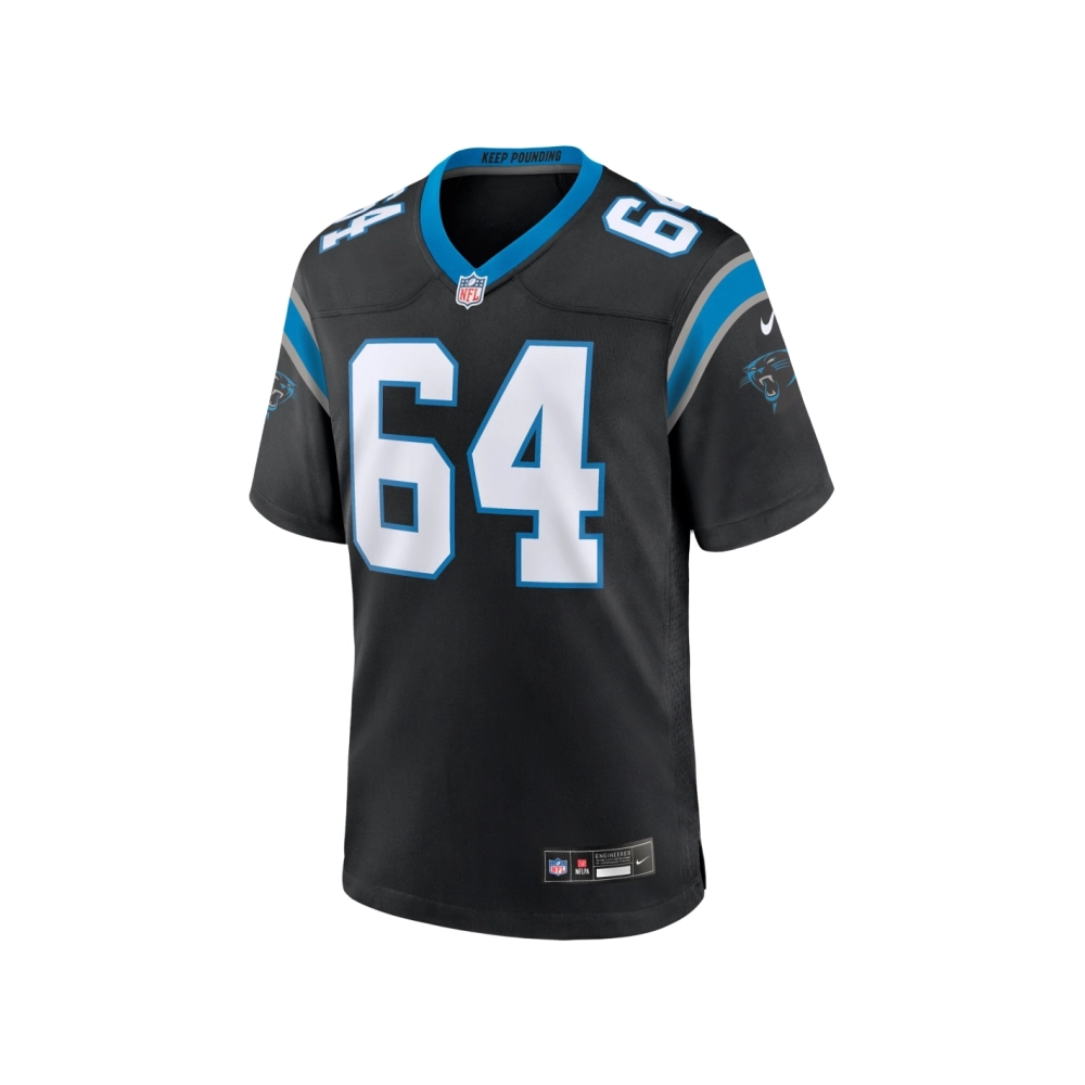 Mens Carolina Panthers Justin McCray Black Team Game Jersey