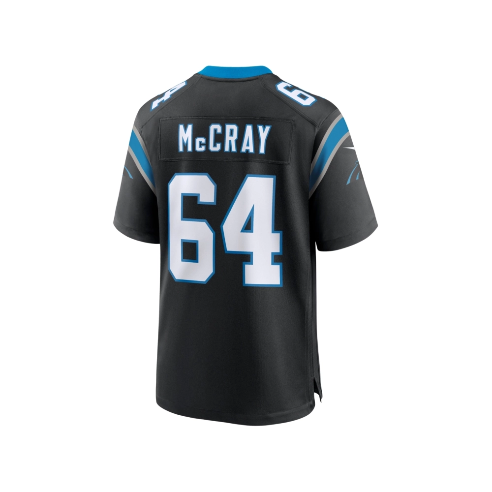 Mens Carolina Panthers Justin McCray Black Team Game Jersey