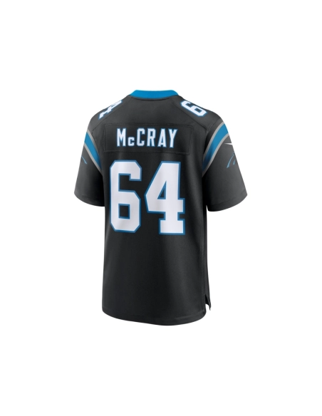 Mens Carolina Panthers Justin McCray Black Team Game Jersey