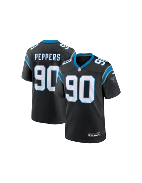 Mens Carolina Panthers Julius Peppers Black Retired Player Game Jersey