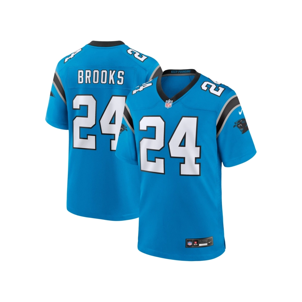 Mens Carolina Panthers Jonathon Brooks Blue 2024 NFL Draft Alternate Game Player Jersey