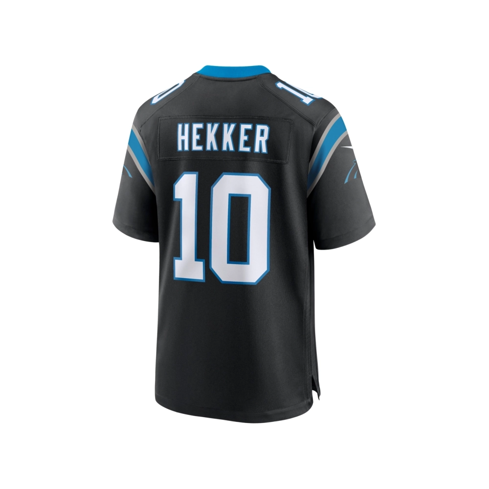 Mens Carolina Panthers Johnny Hekker Black Team Game Jersey