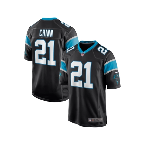 Mens Carolina Panthers Jeremy Chinn Black Game Jersey