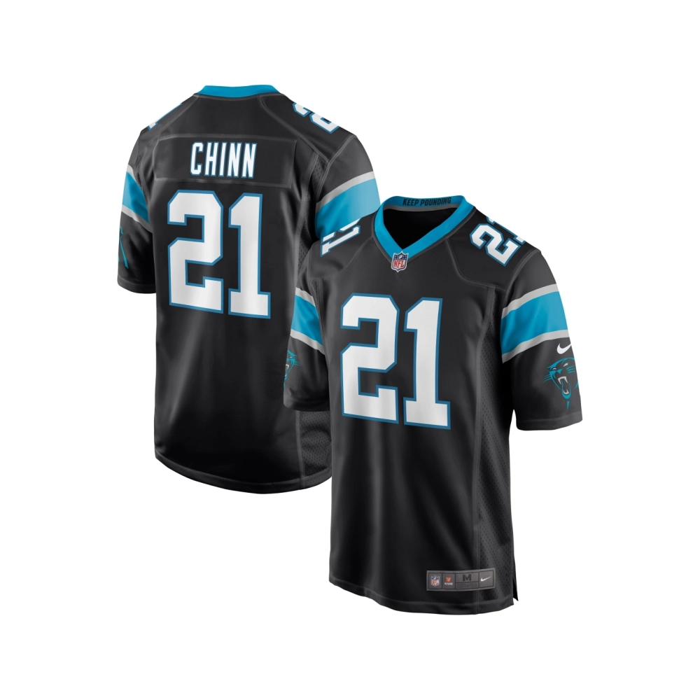 Mens Carolina Panthers Jeremy Chinn Black Game Jersey