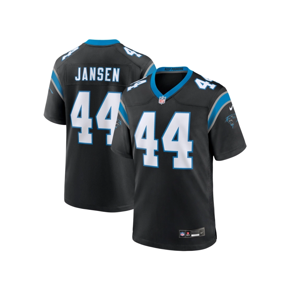 Mens Carolina Panthers J.J. Jansen Black Team Game Jersey
