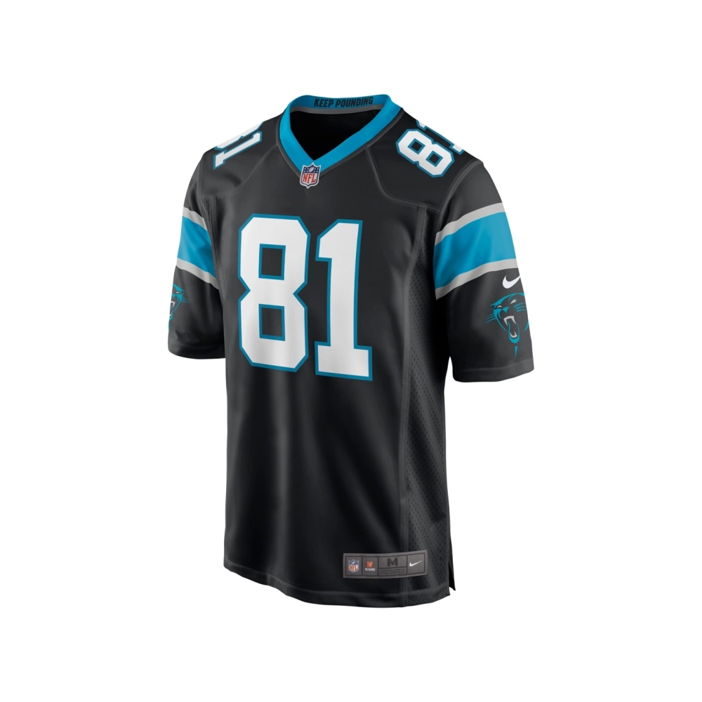 Mens Carolina Panthers Hayden Hurst Black Game Player Jersey
