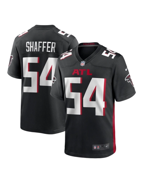Mens Atlanta Falcons Justin Shaffer Black Game Jersey