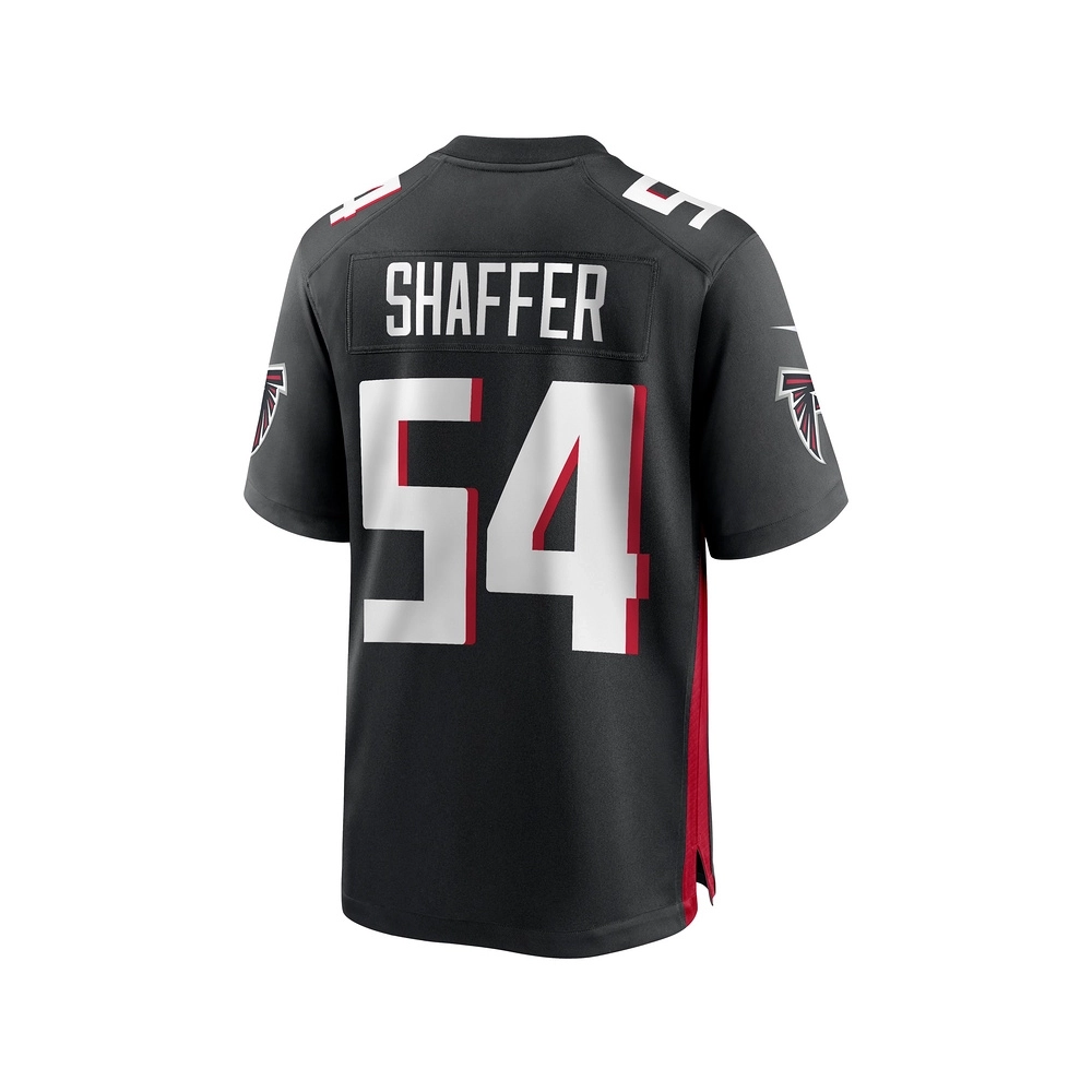 Mens Atlanta Falcons Justin Shaffer Black Game Jersey