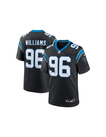 Mens Carolina Panthers DeShawn Williams Black Game Player Jersey