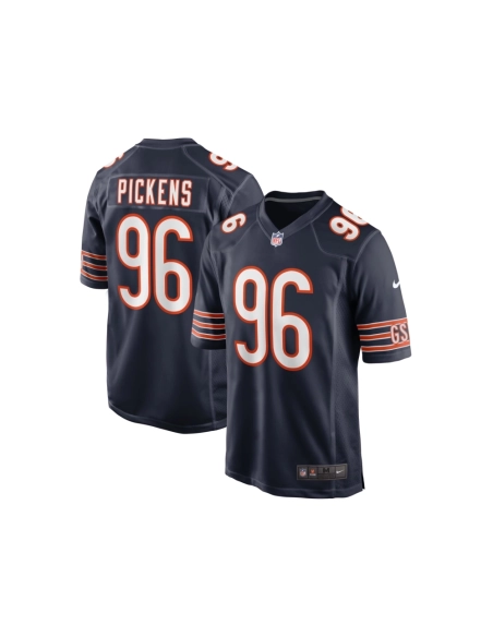 Mens Chicago Bears Zacch Pickens Navy Team Game Jersey
