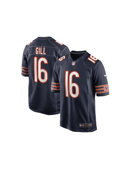 Mens Chicago Bears Trenton Gill Navy Game Player Jersey