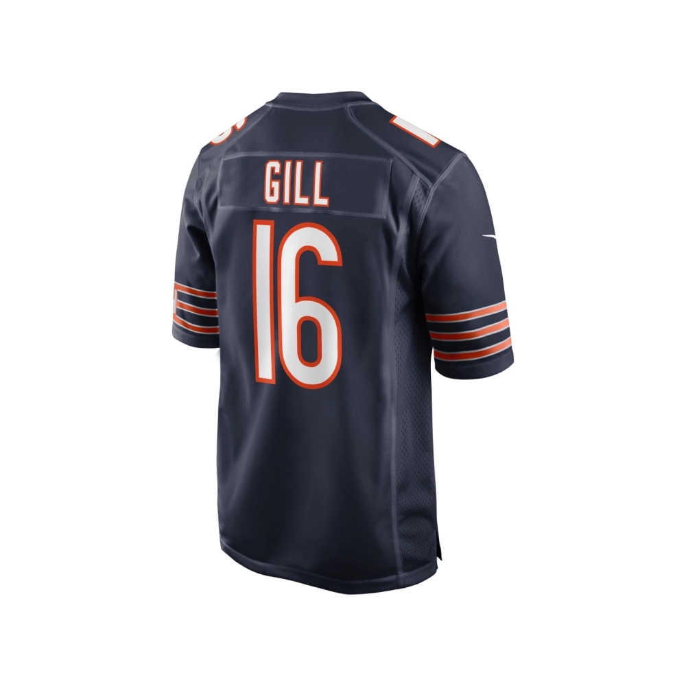 Mens Chicago Bears Trenton Gill Navy Game Player Jersey