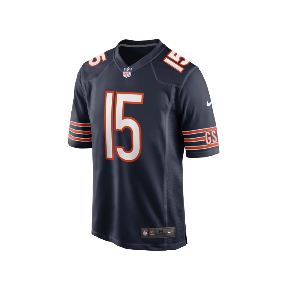 Mens Chicago Bears Trent Taylor Navy Team Game Jersey