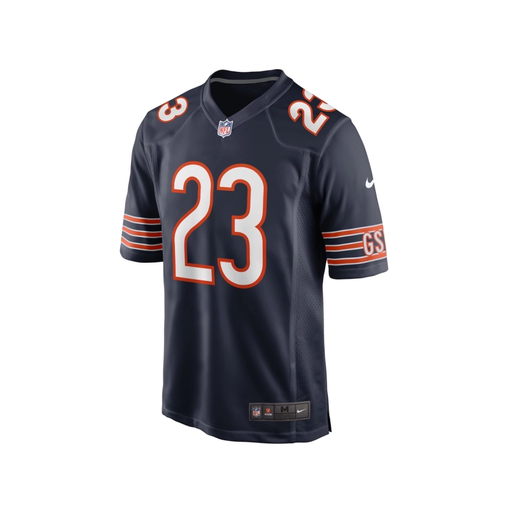 Mens Chicago Bears Roschon Johnson Navy Team Game Jersey