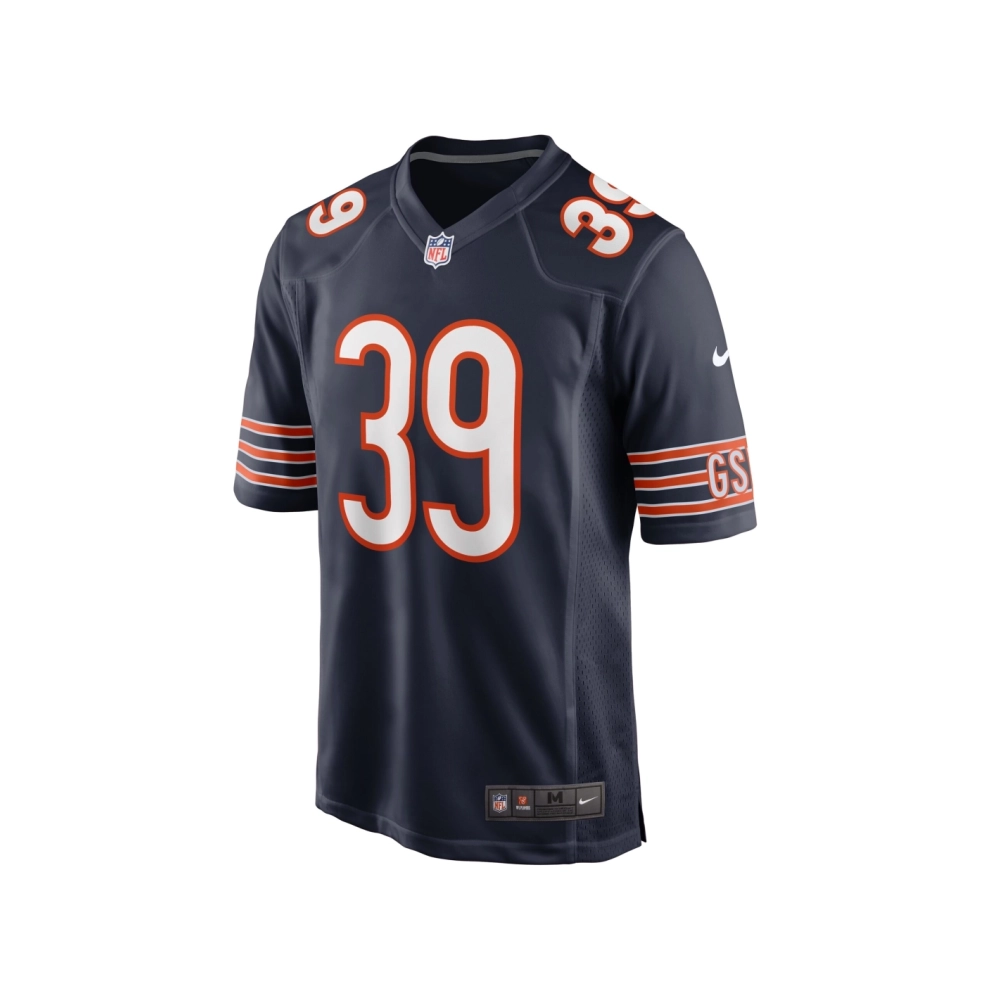 Mens Chicago Bears Quindell Johnson Navy Team Game Jersey