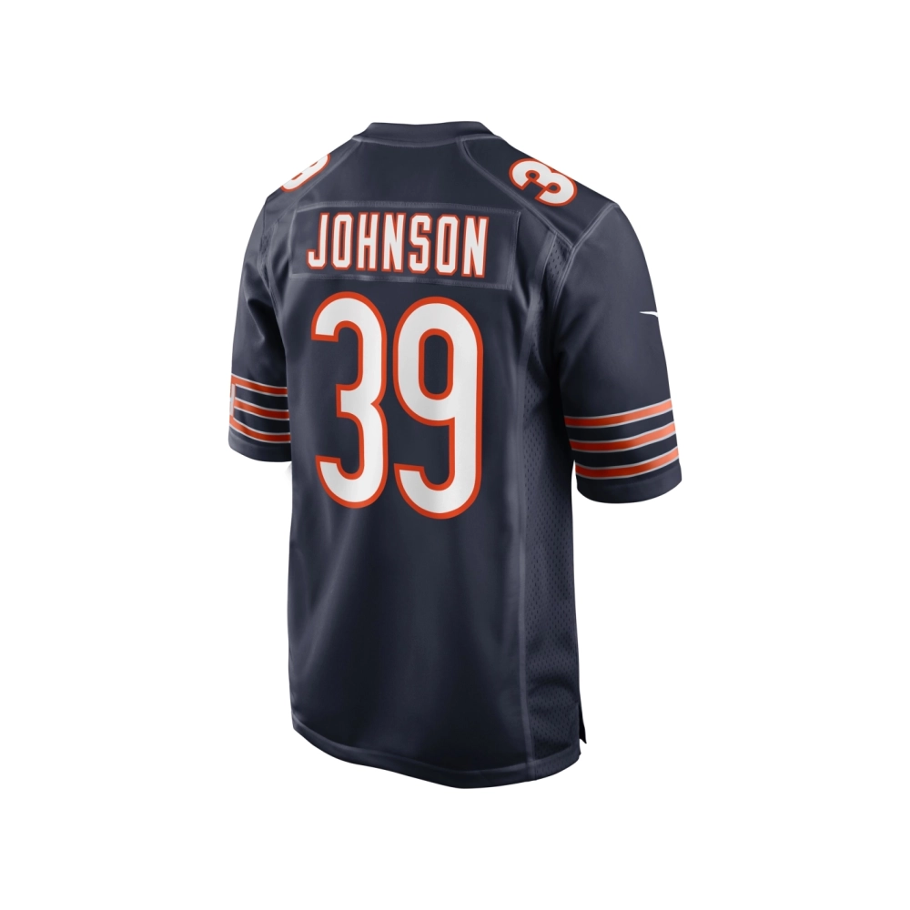 Mens Chicago Bears Quindell Johnson Navy Team Game Jersey