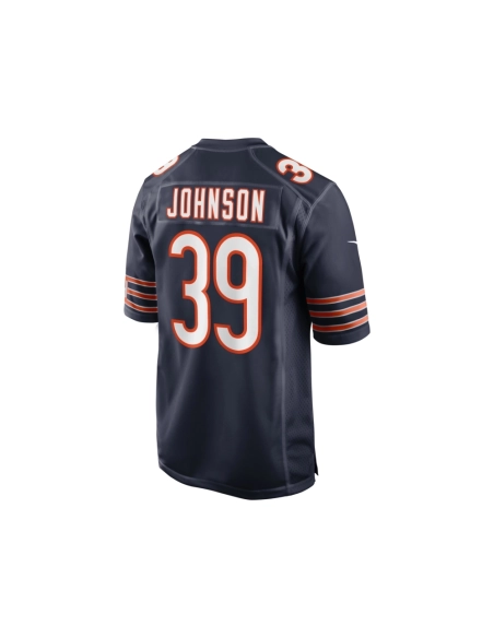 Mens Chicago Bears Quindell Johnson Navy Team Game Jersey