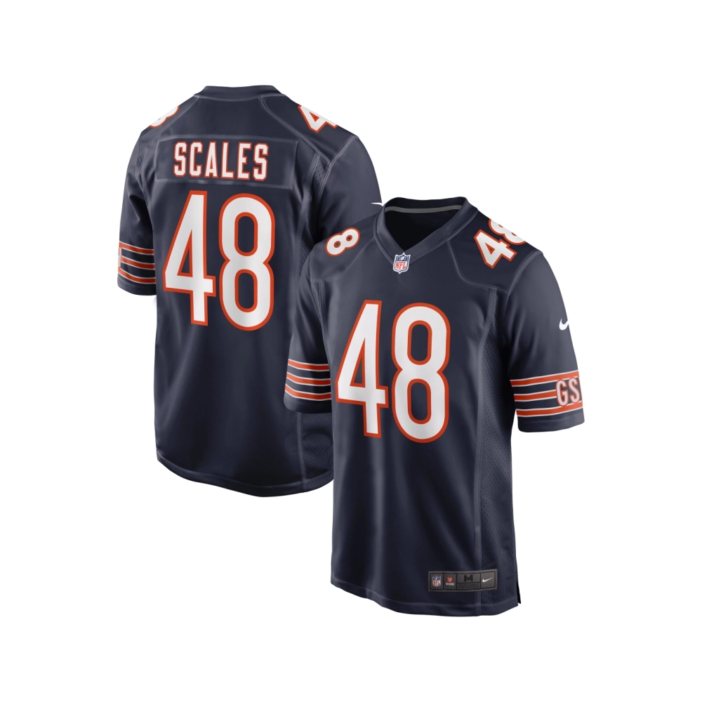 Mens Chicago Bears Patrick Scales Navy Game Jersey