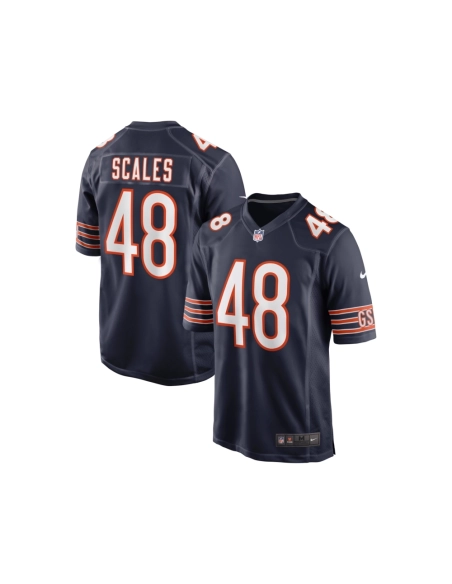 Mens Chicago Bears Patrick Scales Navy Game Jersey